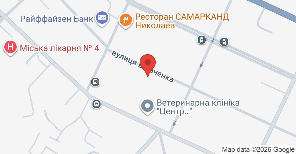 Карта розташування косметолога у Миколаєві — вул. Шевченка, 23/1